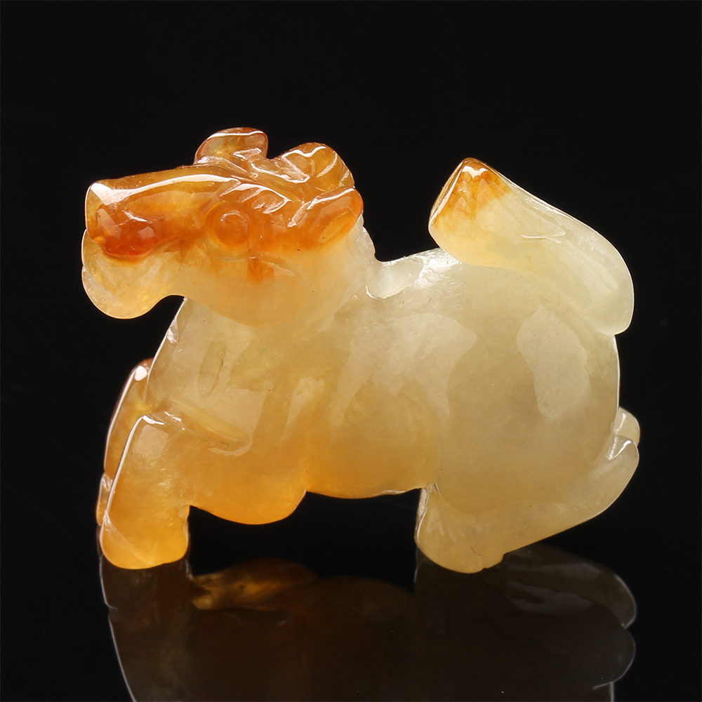 【雅紅珠寶】天然紅翡翠玉項鍊-十二生肖-馬-一馬當先-A0096