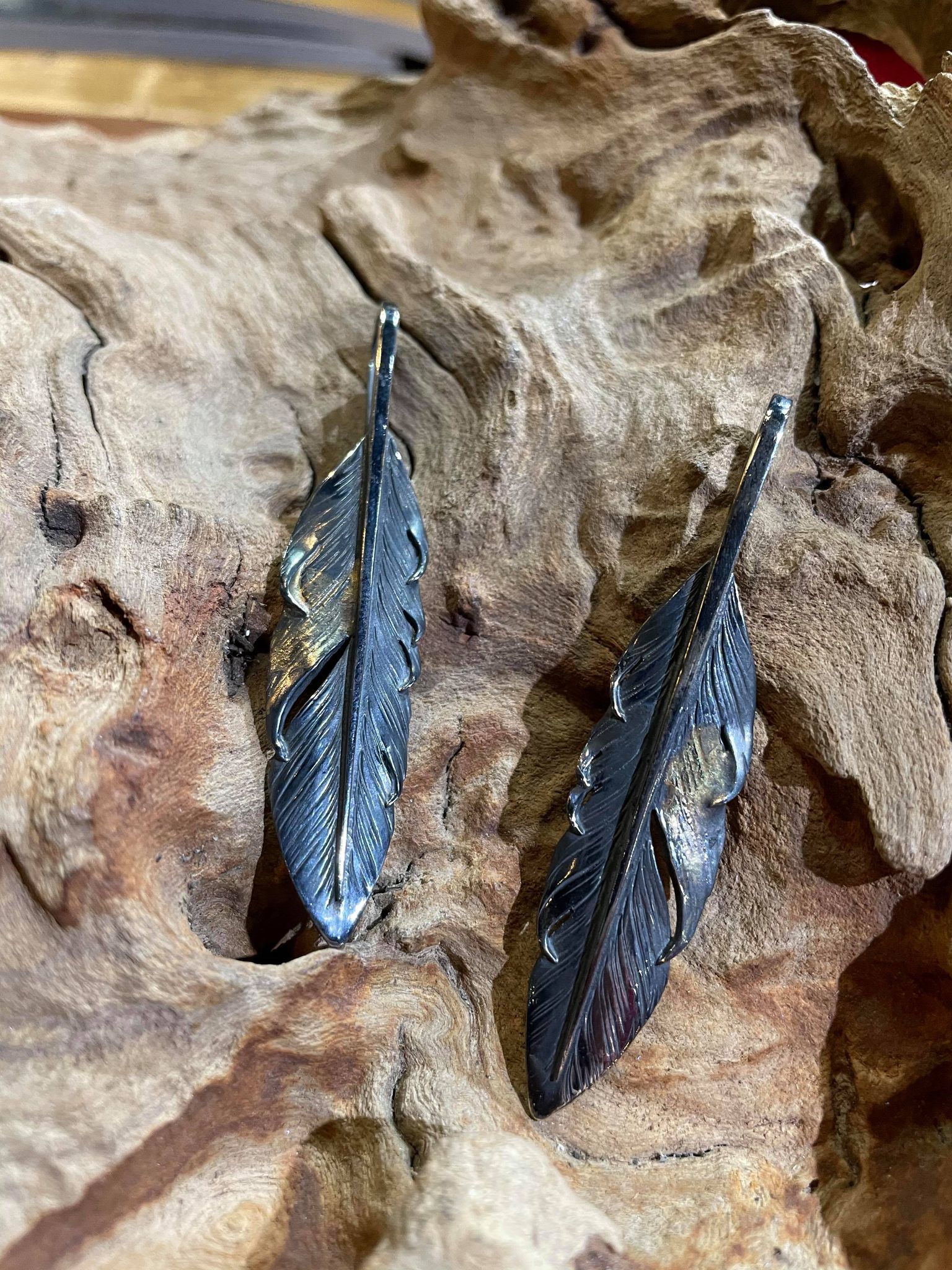 *Black Venom Jewelry- Freedom & Prayer M(6cm) 18K鎏金硫化羽毛