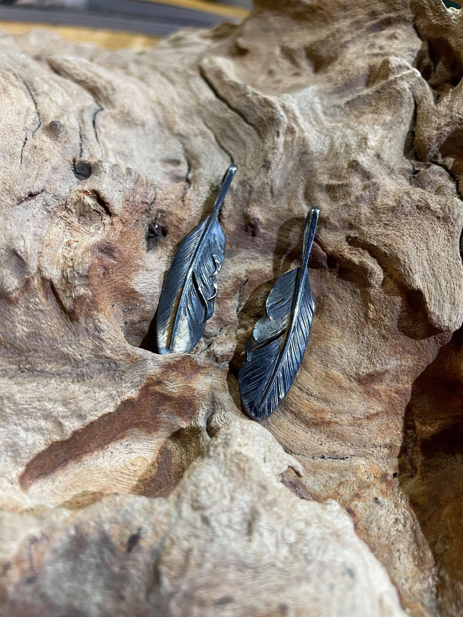 *Black Venom Jewelry- Freedom & Prayer XS(4cm) 18K鎏金硫化羽毛