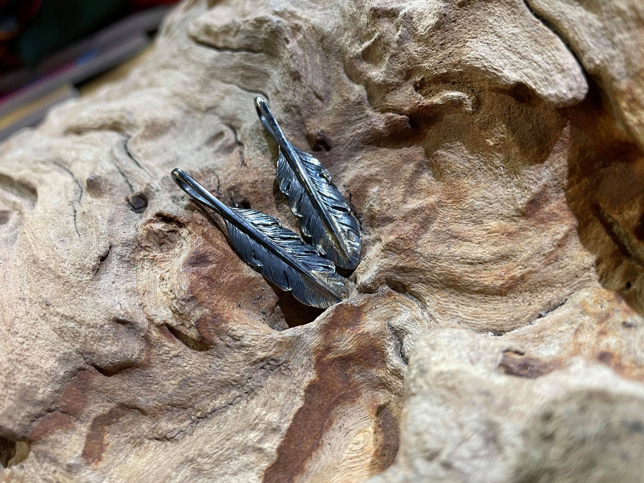 *Black Venom Jewelry- Freedom & Prayer XXS(3cm) 18K鎏金硫化羽毛