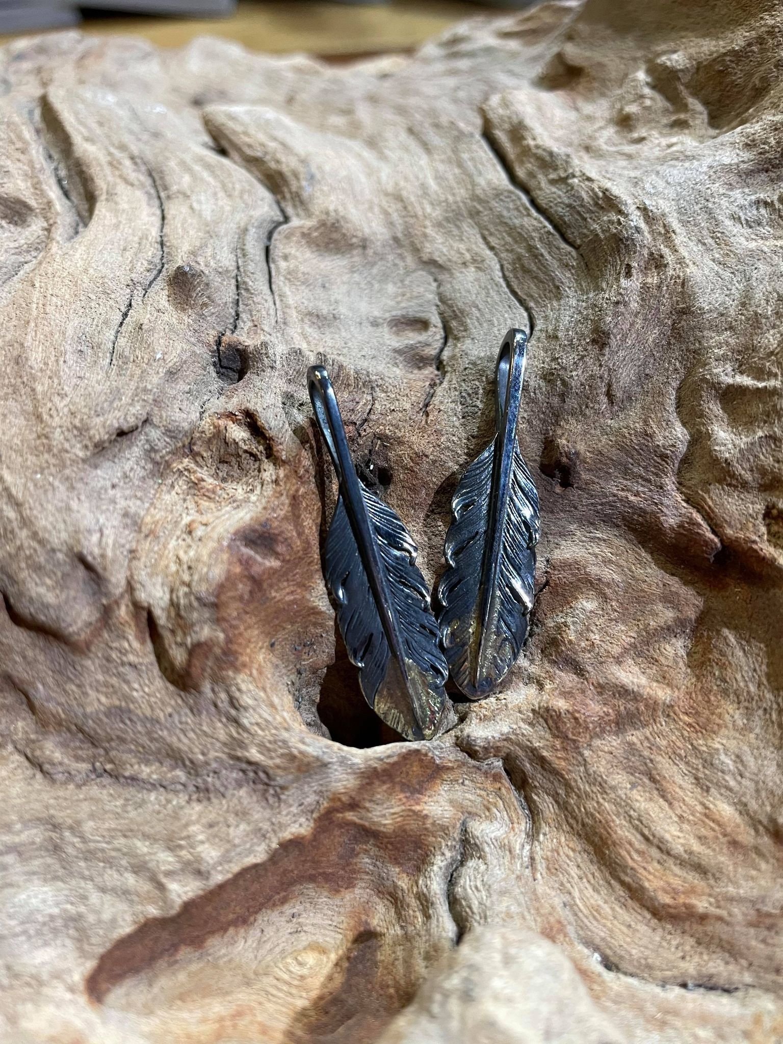 *Black Venom Jewelry- Freedom & Prayer XXS(3cm) 18K鎏金硫化羽毛