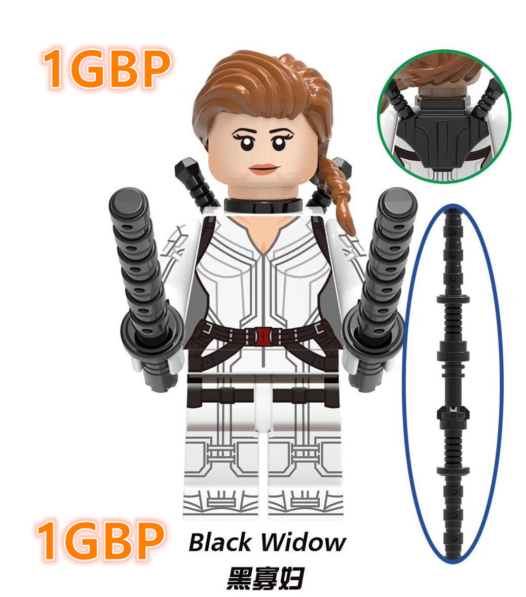 1GBP Special Offer:  Black Widow Custom DC Super Heroes Minifigs X1379