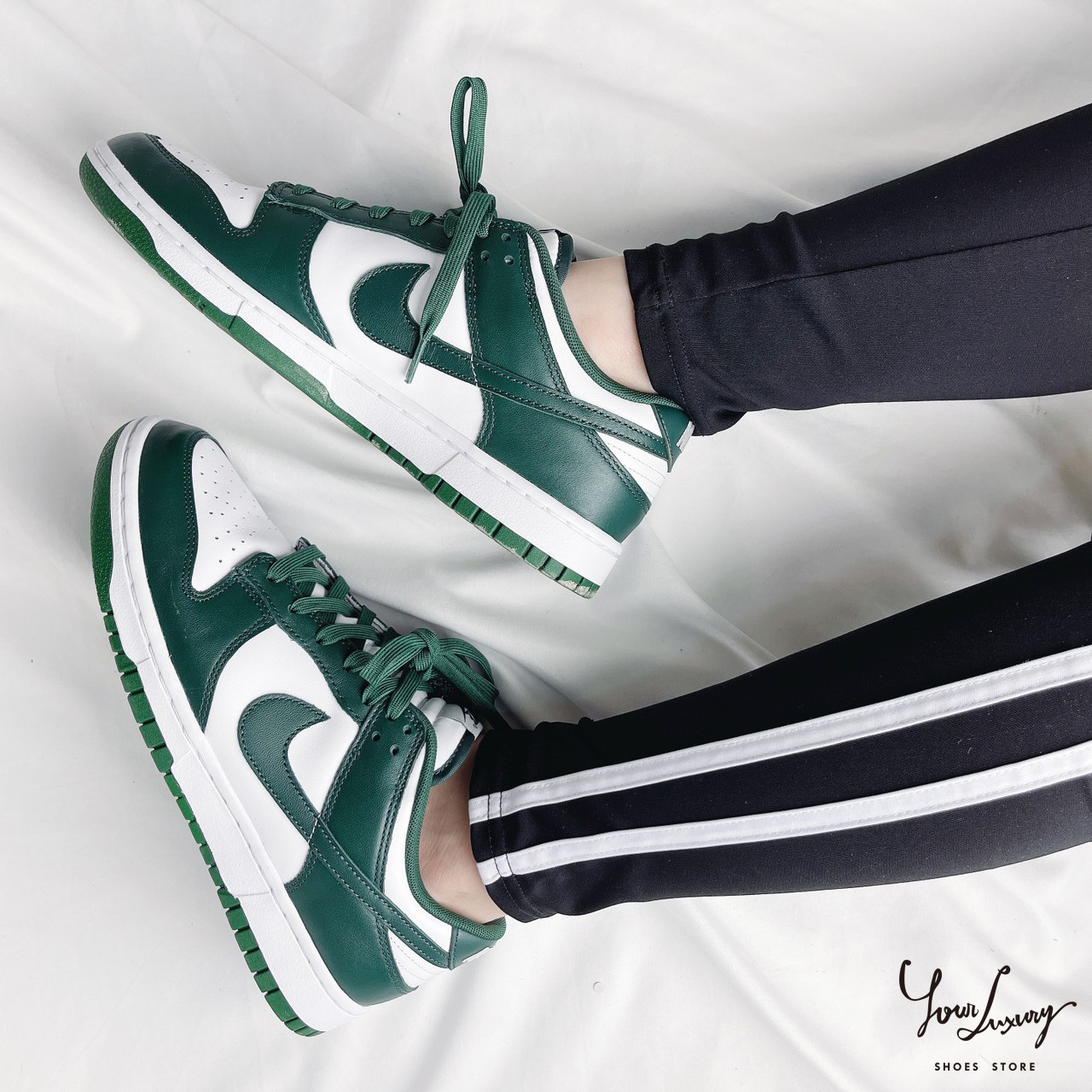【Luxury】 現貨特價 Nike Dunk Low GREEN 小OW聯名 板鞋 男鞋 女鞋 休閒鞋 運動鞋 球鞋 情侶鞋 CW1590-102