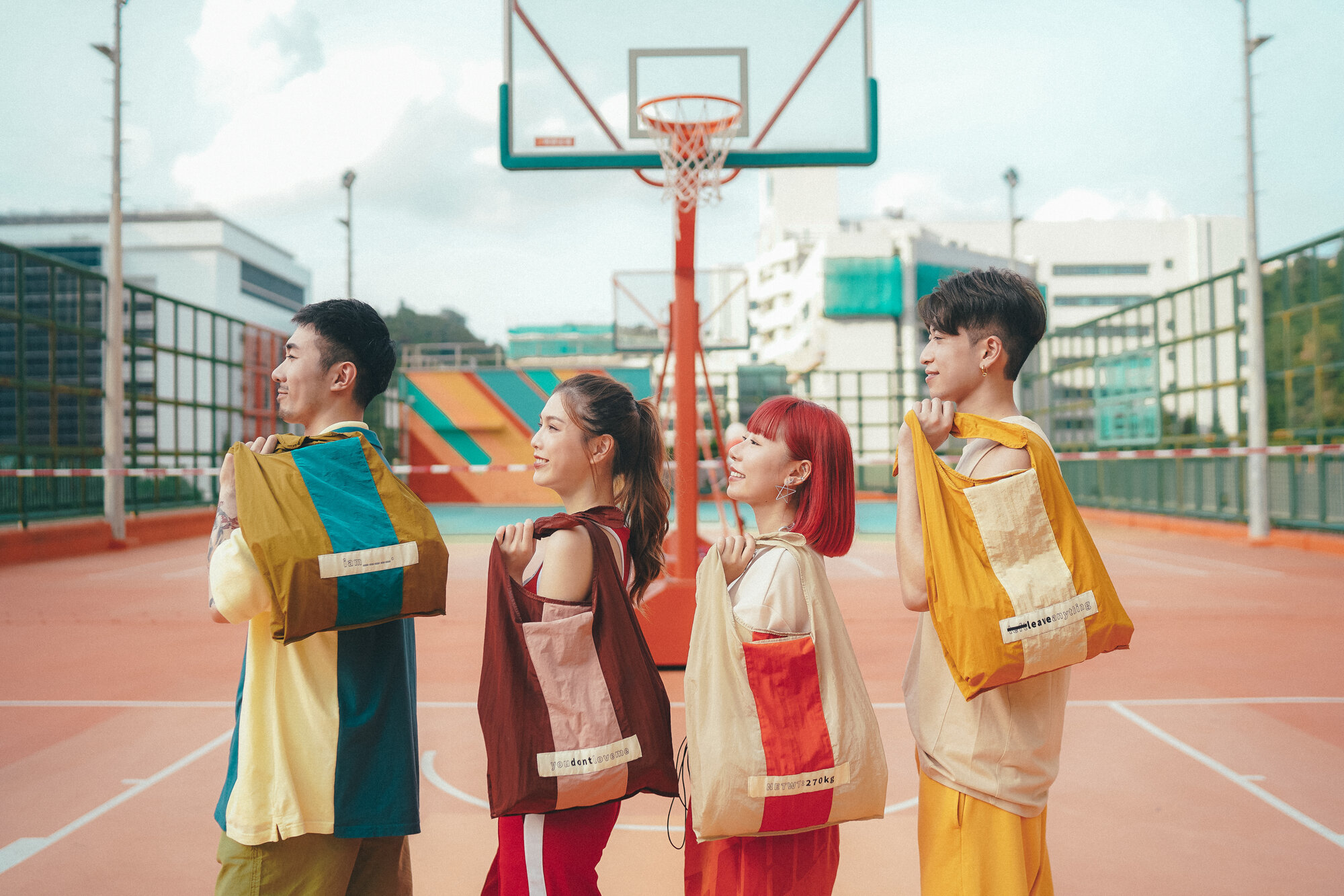 【Just Like Us】偶包套裝一套4色  (可摺疊環保購物袋)