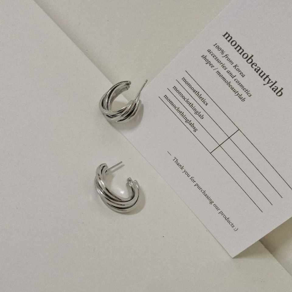 #現貨 #正韓飾品 (ACCE101) 鋼耳環 三環圈圈耳環