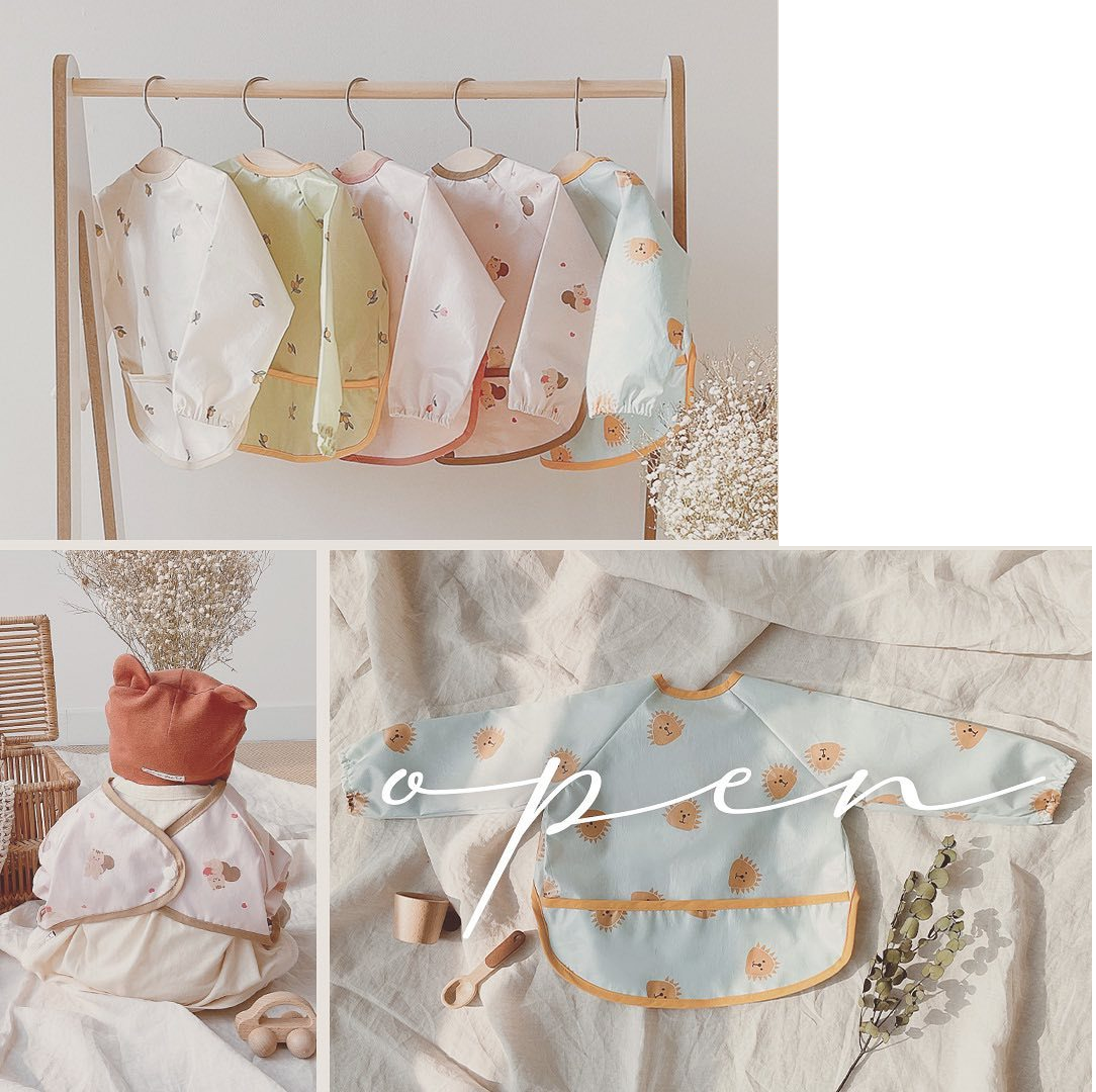 Korea兒童反穿TPU防水圍兜