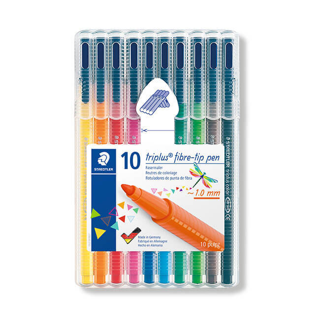 【STAEDTLER 施德樓】 Triplus三角舒寫彩繪筆10色組 MS323 SB10