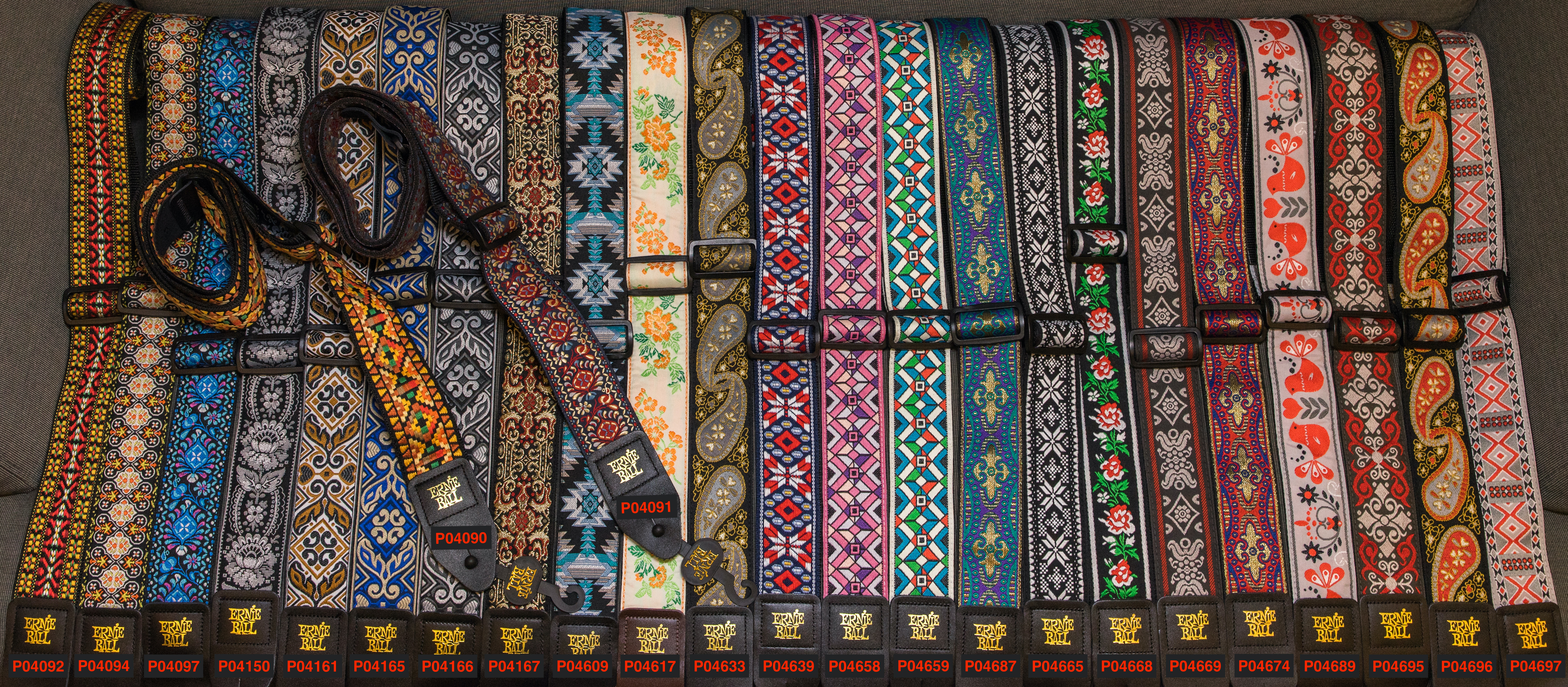 ERNIE BALL JACQUARD系列 P04696 MIDNIGHT PAISLEY 午夜佩斯利 背帶 加拿大製