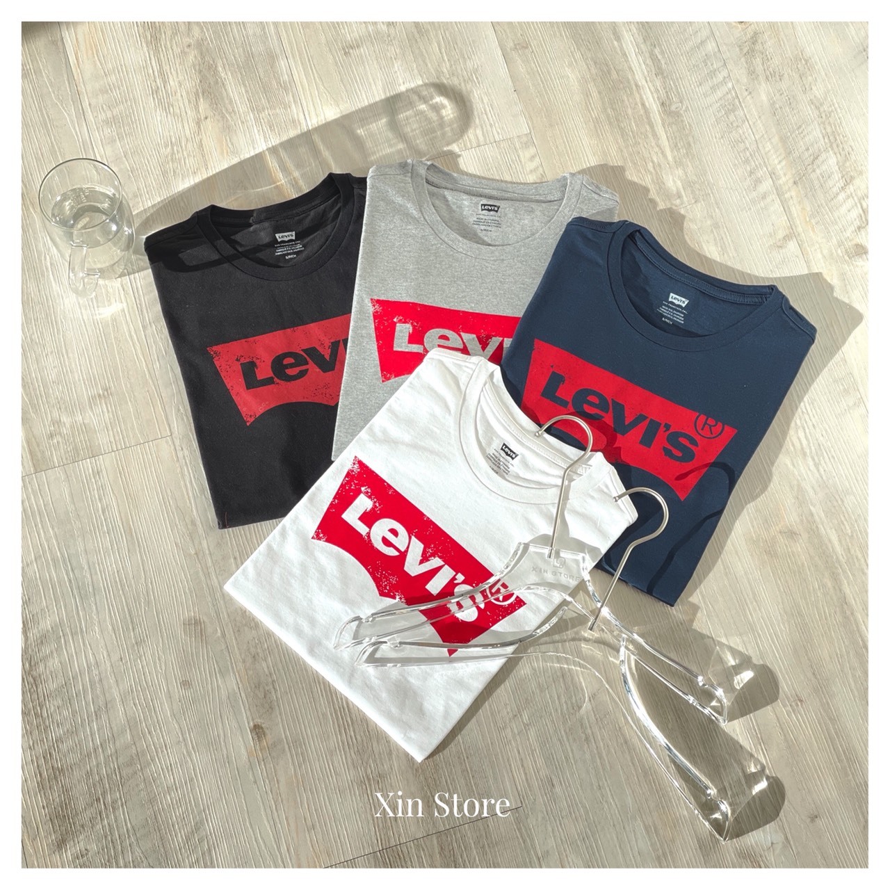 【現貨】Levis 經典 基本款 紅標 大Logo 短Tee 短袖 黑 白 灰 深藍