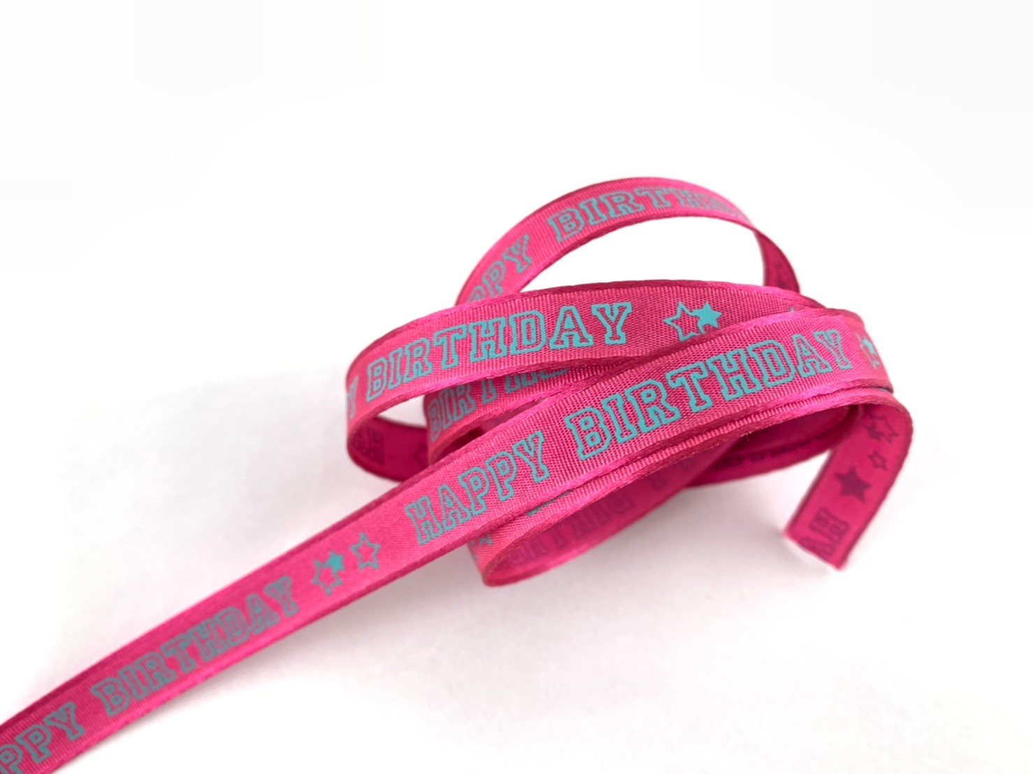 滿天星星Happy Birthday/緞邊平織/10mm