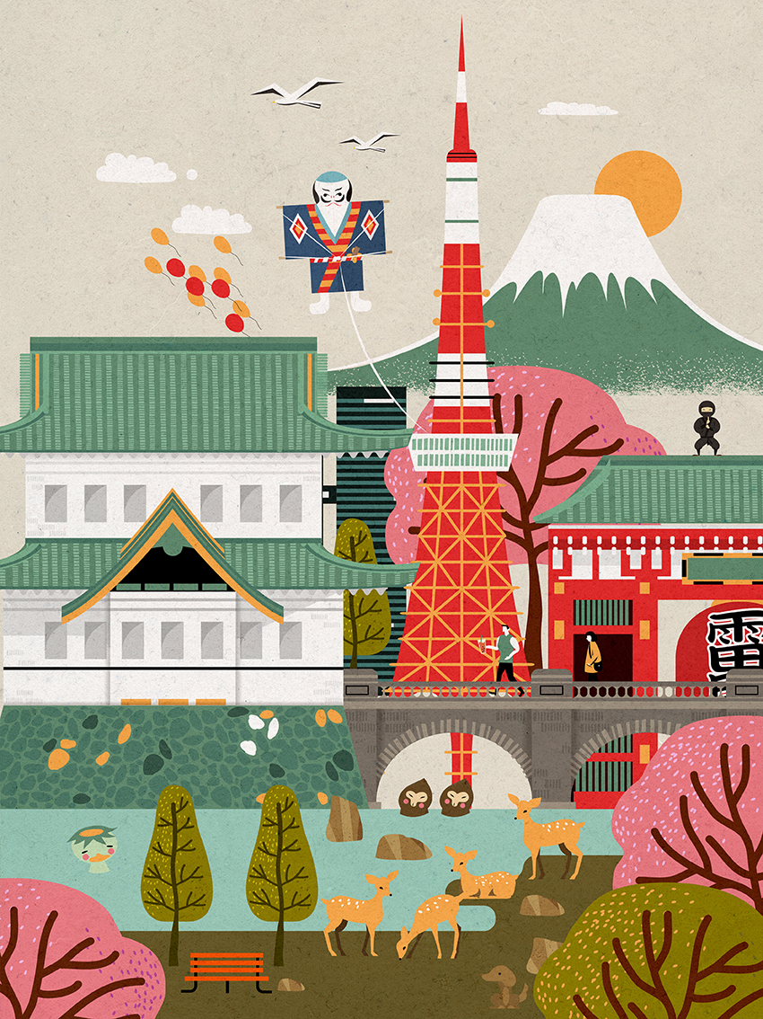 掛畫|富士山的日常