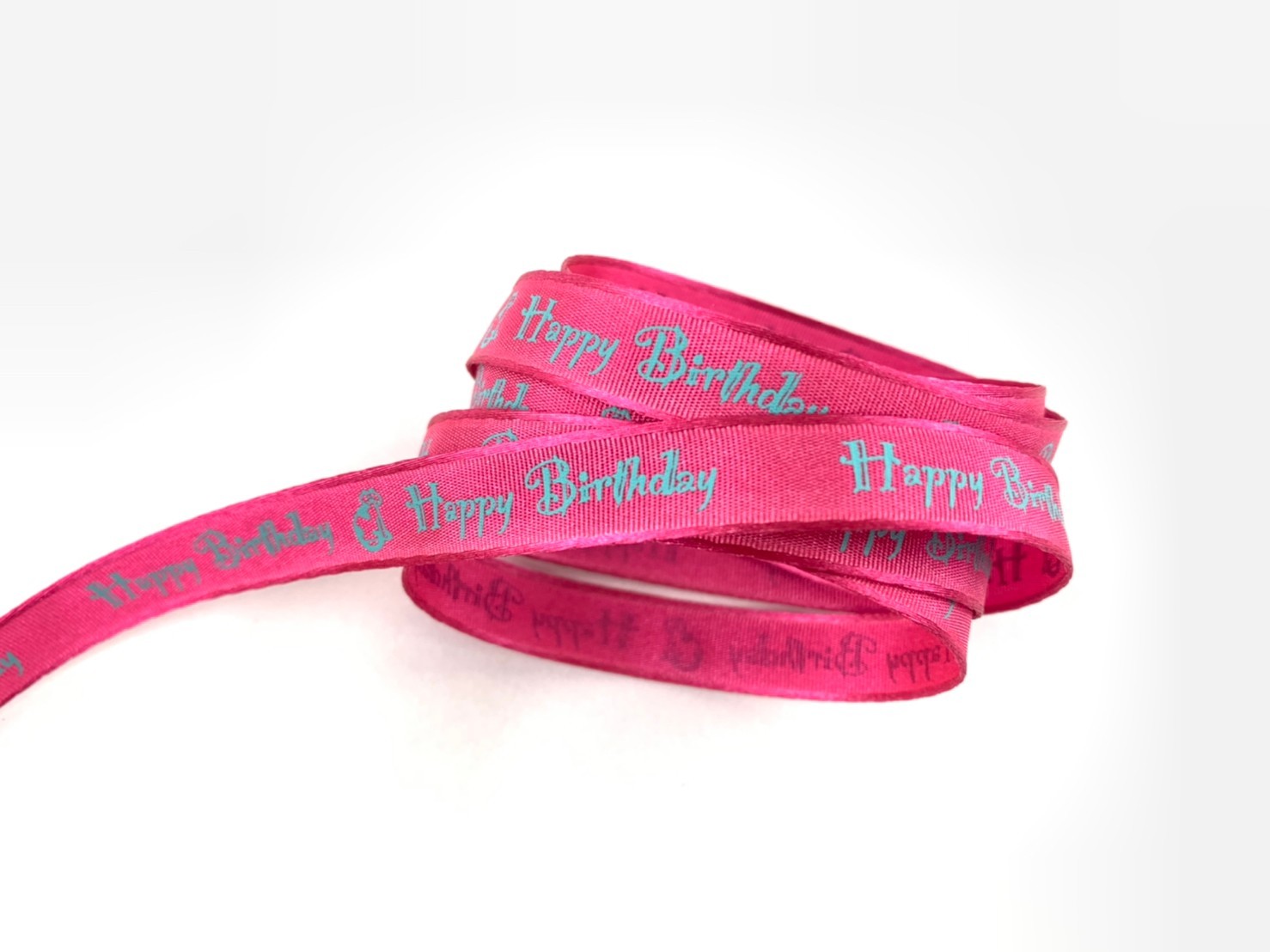 喵咪Happy Birthday/緞邊平織/10mm