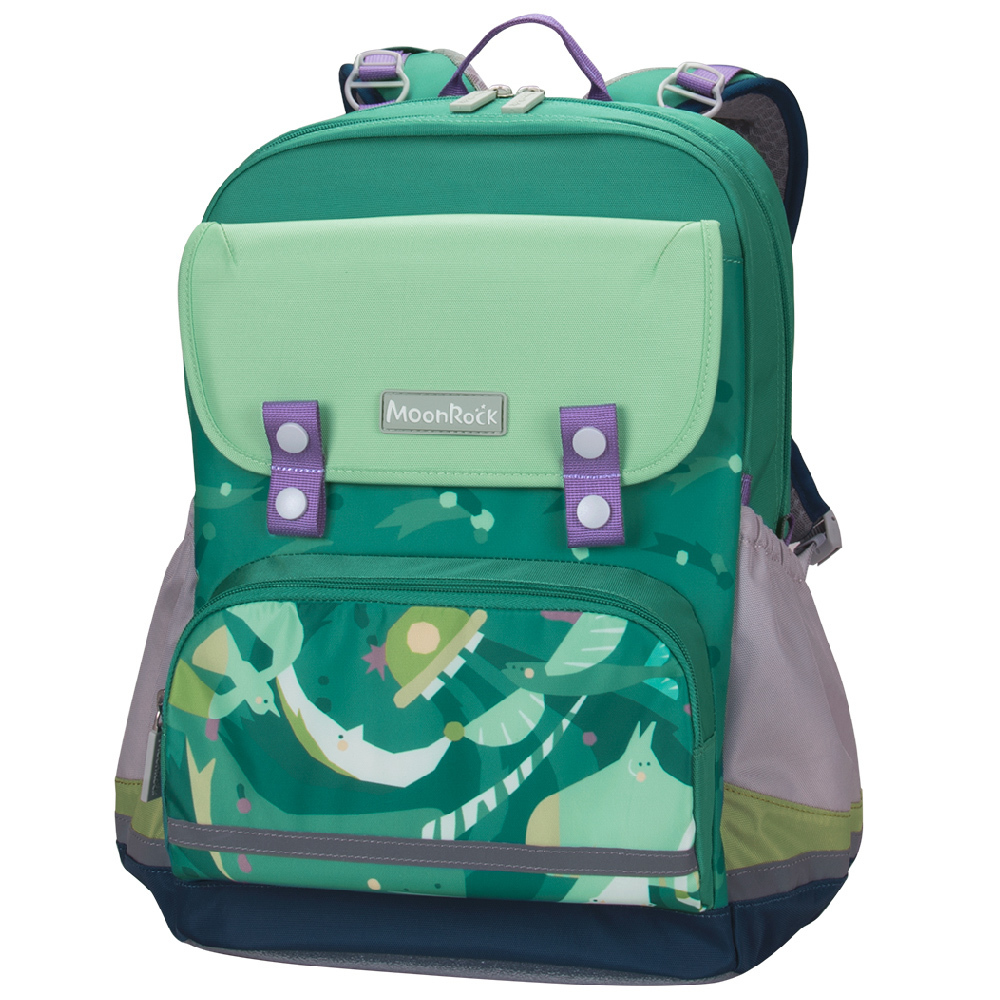[MoonRock] SP200P 太空漫遊-綠色成長型護脊書包