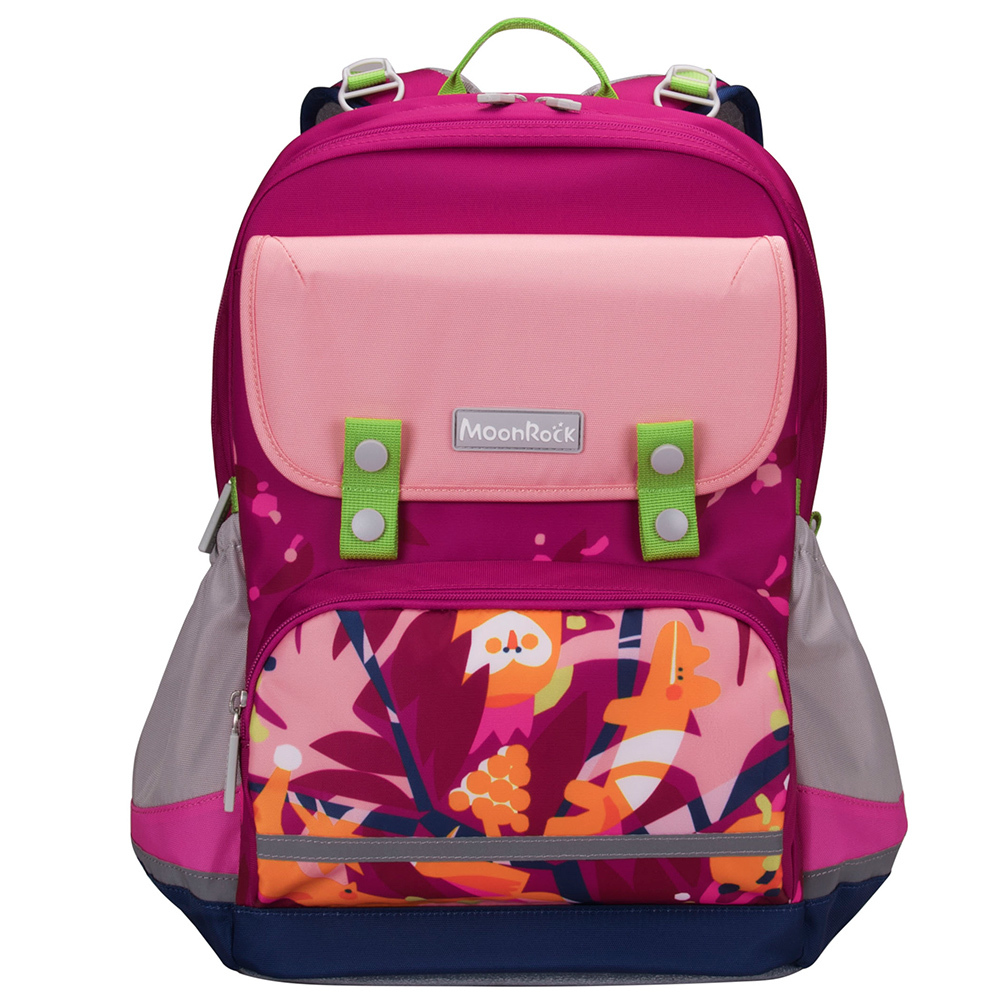 [MoonRock] SP200P 魔法叢林-粉紅色成長型護脊書包