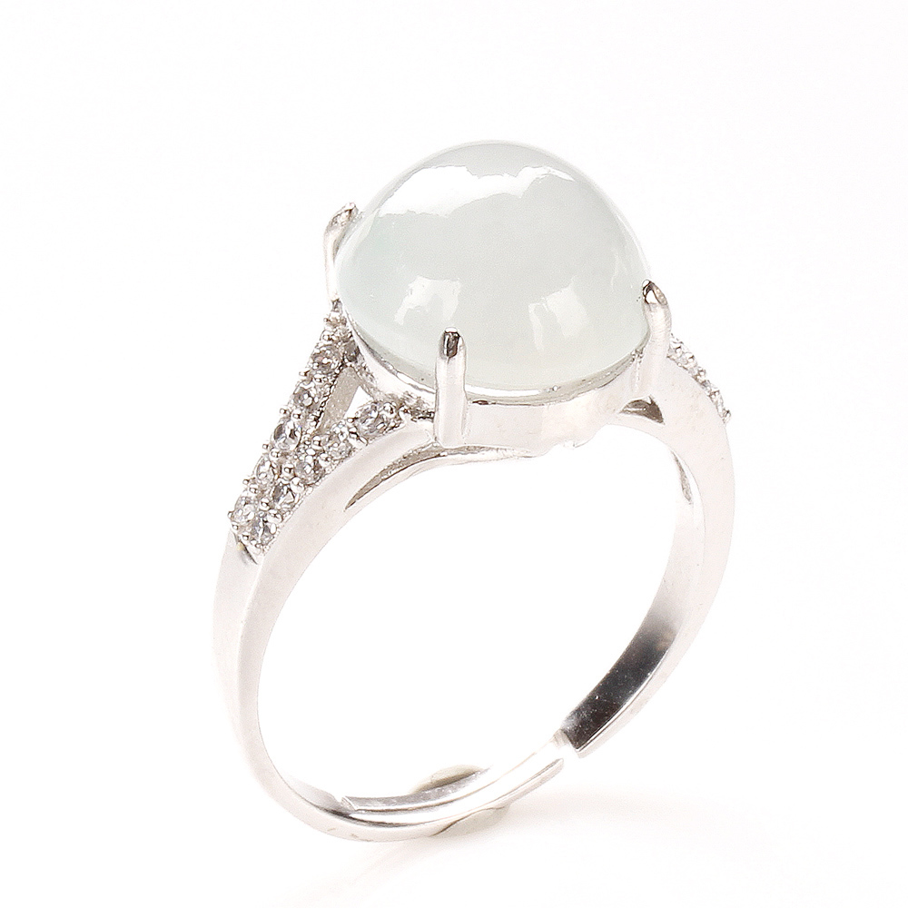 【雅紅珠寶】天然冰種白翡翠戒指-#11-活圍設計-妍姿俏麗-R0124