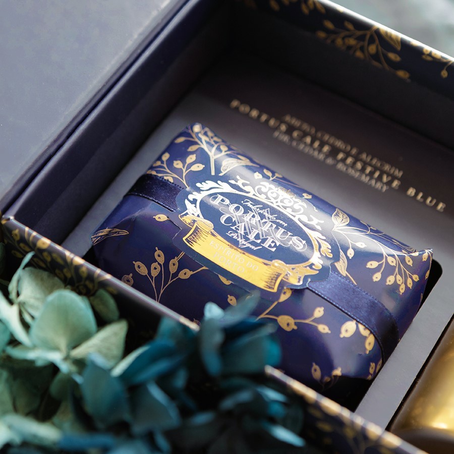 【Portus Cale】Festive Blue Gift Set (Aromatic Candle+ Soap)