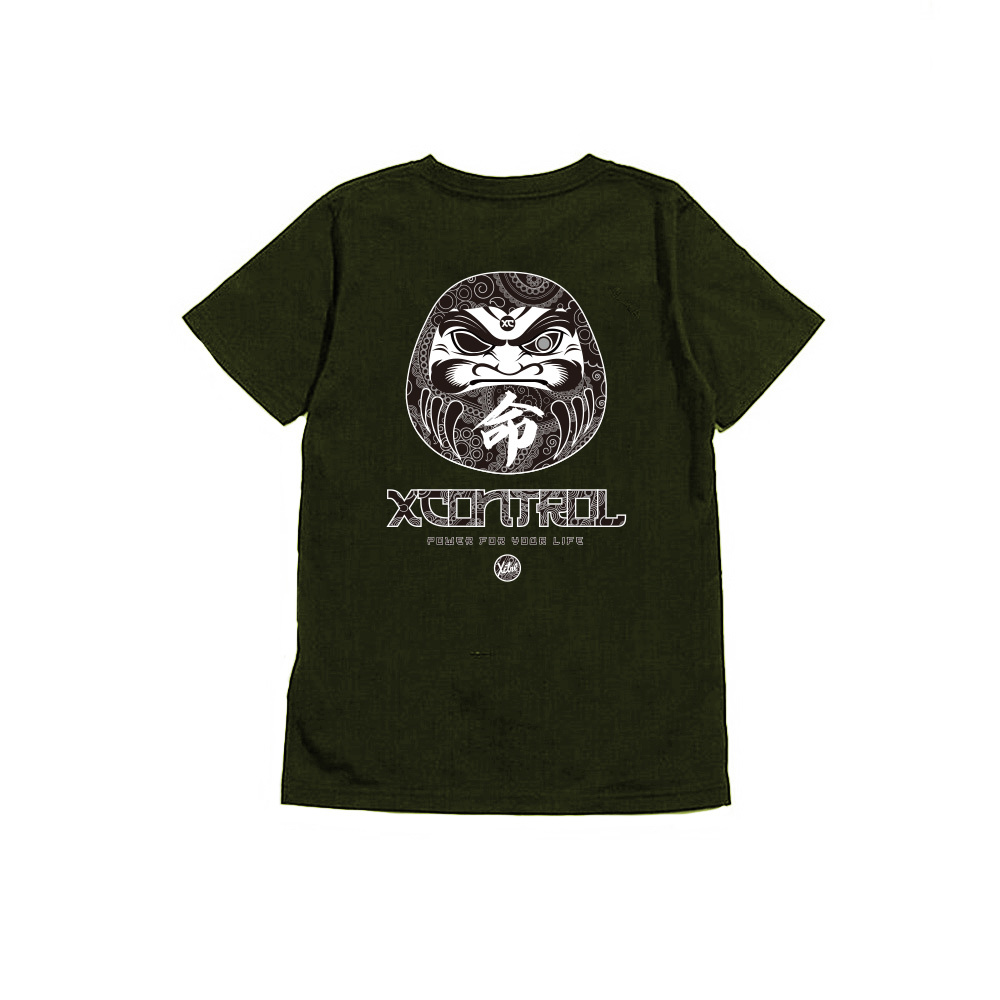 XCTRL 變形蟲紋不倒翁短T-綠