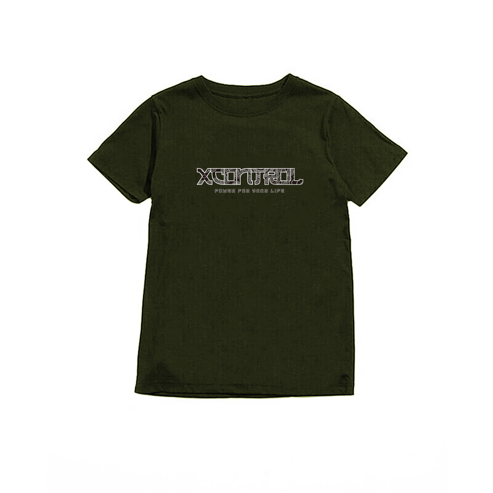 XCTRL 變形蟲紋不倒翁短T-綠