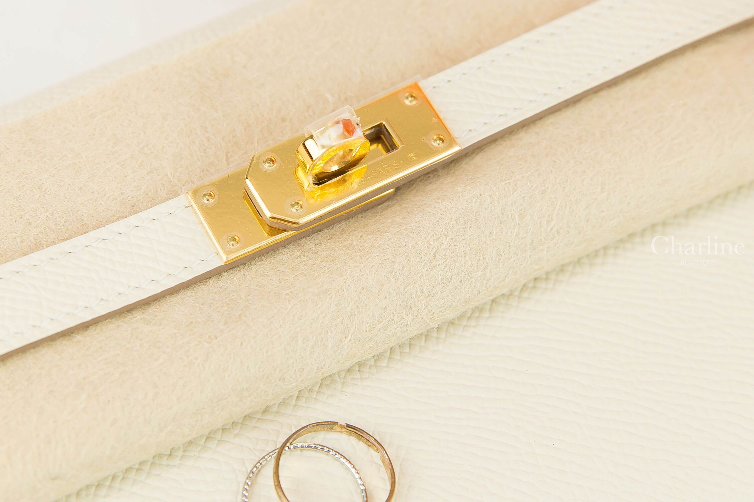 Hermès Kelly Classique To Go Wallet 10 Craie Epsom 奶昔白金釦凱莉肩背包
