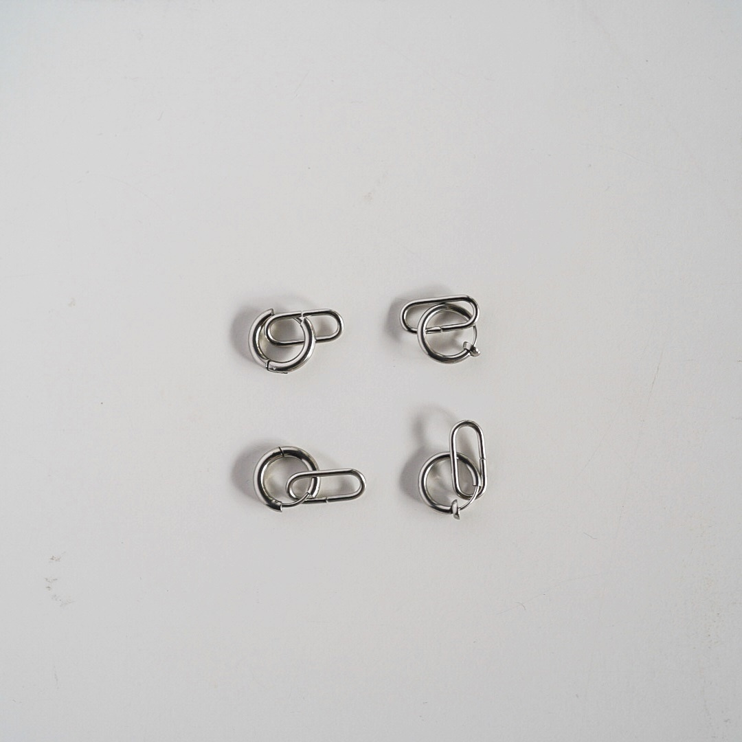 #現貨 (ACCE515) 鋼耳環 極簡橢圓耳環/耳夾