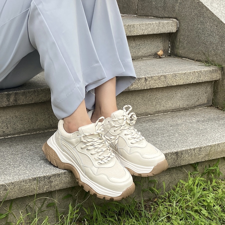 SOVO天然皮革手工7CM厚底增高鞋