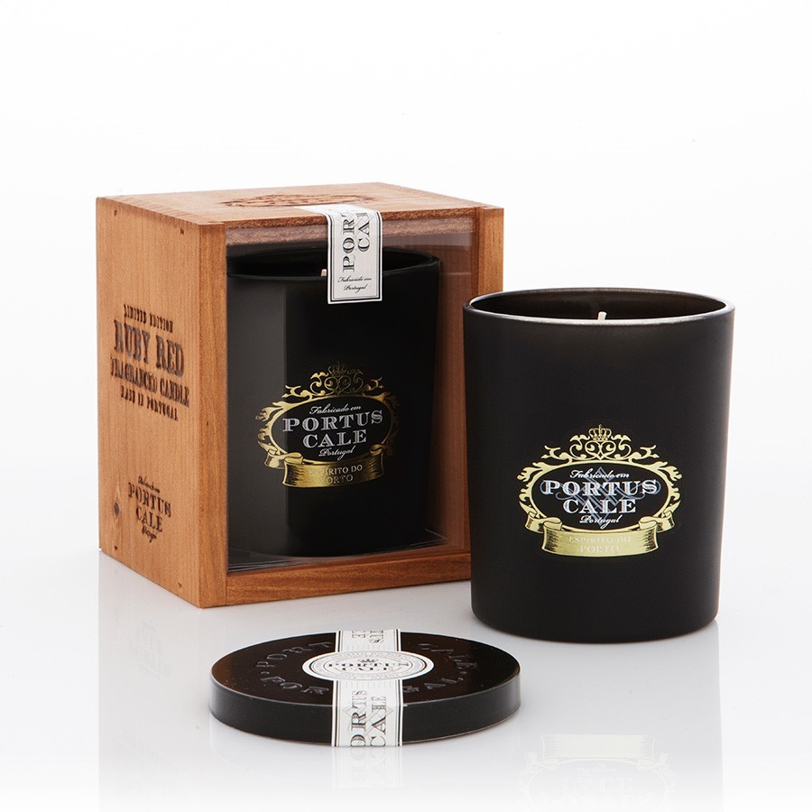 【Portus Cale】Ruby Red Aromatic Candle in Wooden Box 228G