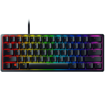 Razer Huntsman Mini 有聲光學按鍵軸(紫軸) 60% 遊戲鍵盤(兩色)【平行 