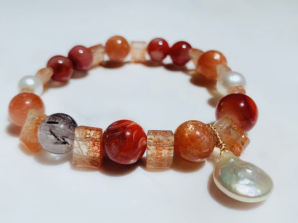 爆竹迎春丨立春丨金太陽石與南紅瑪瑙