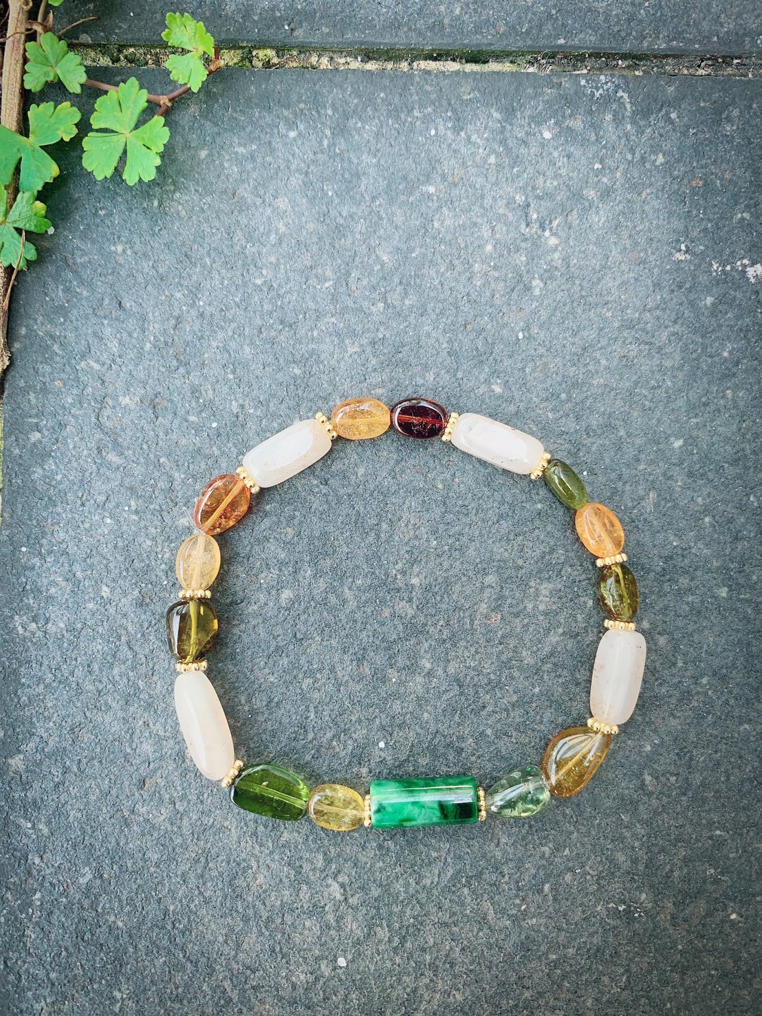 世界名畫系列_早晨散步01丨小暑 丨碧璽翡翠玉石丨十月誕生石