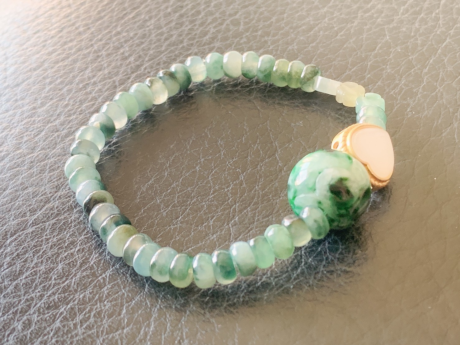 圓心／綠翡翠手作手鍊