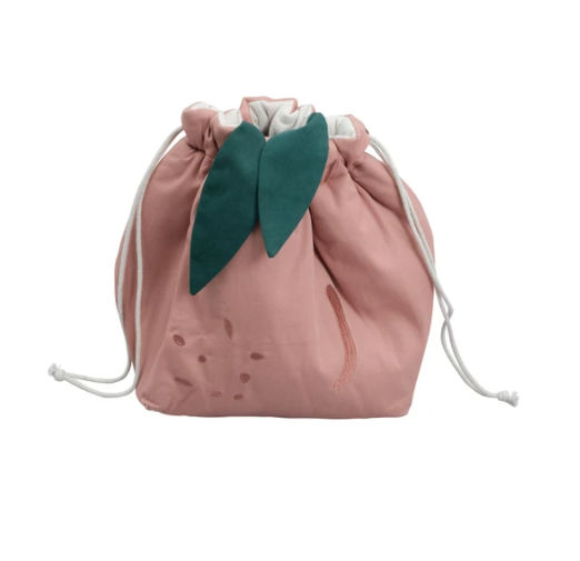 FABELAB 有機棉蜜桃收納袋 Storage Bag Small - Peach