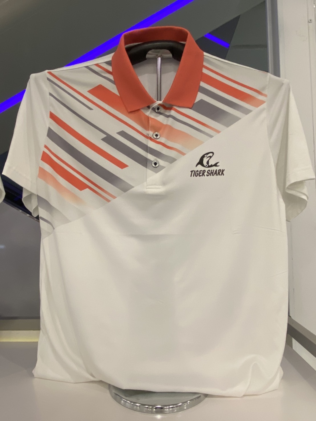 彈力排汗條紋POLO衫