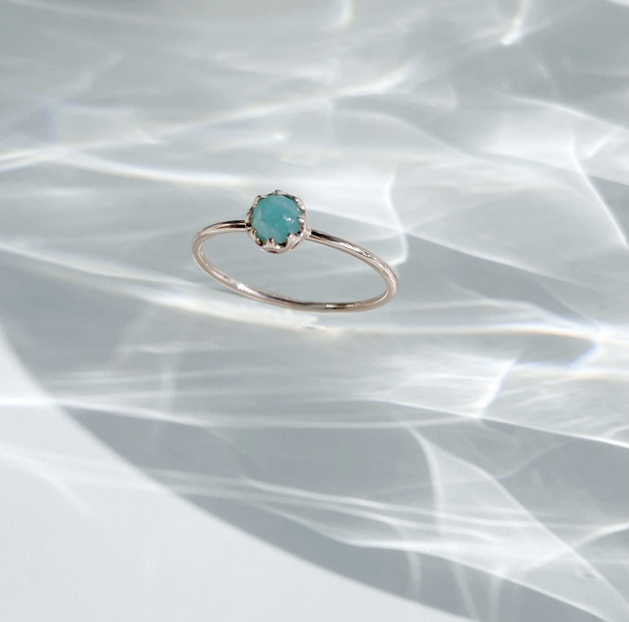 castle rosecut天河石細戒