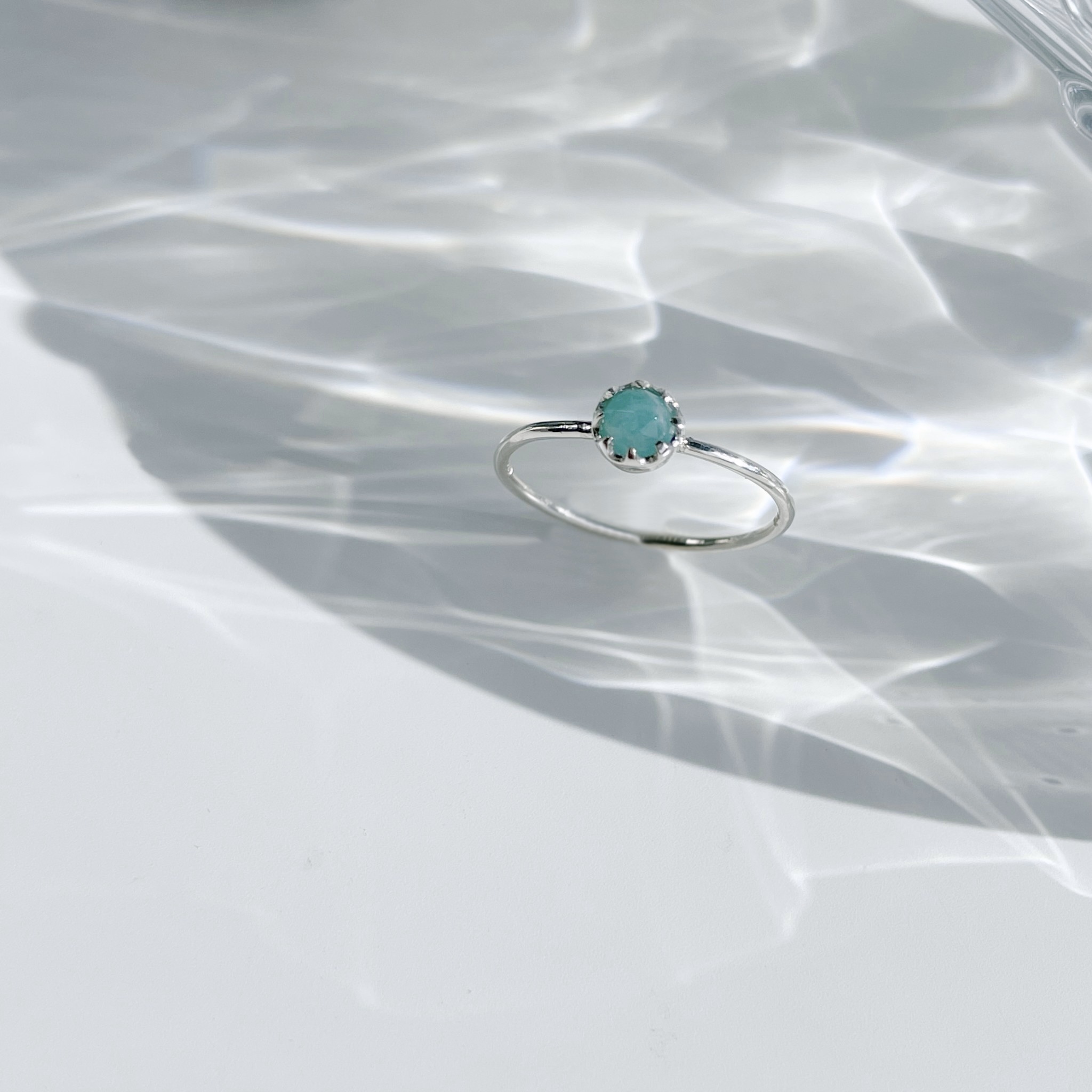 castle rosecut天河石細戒