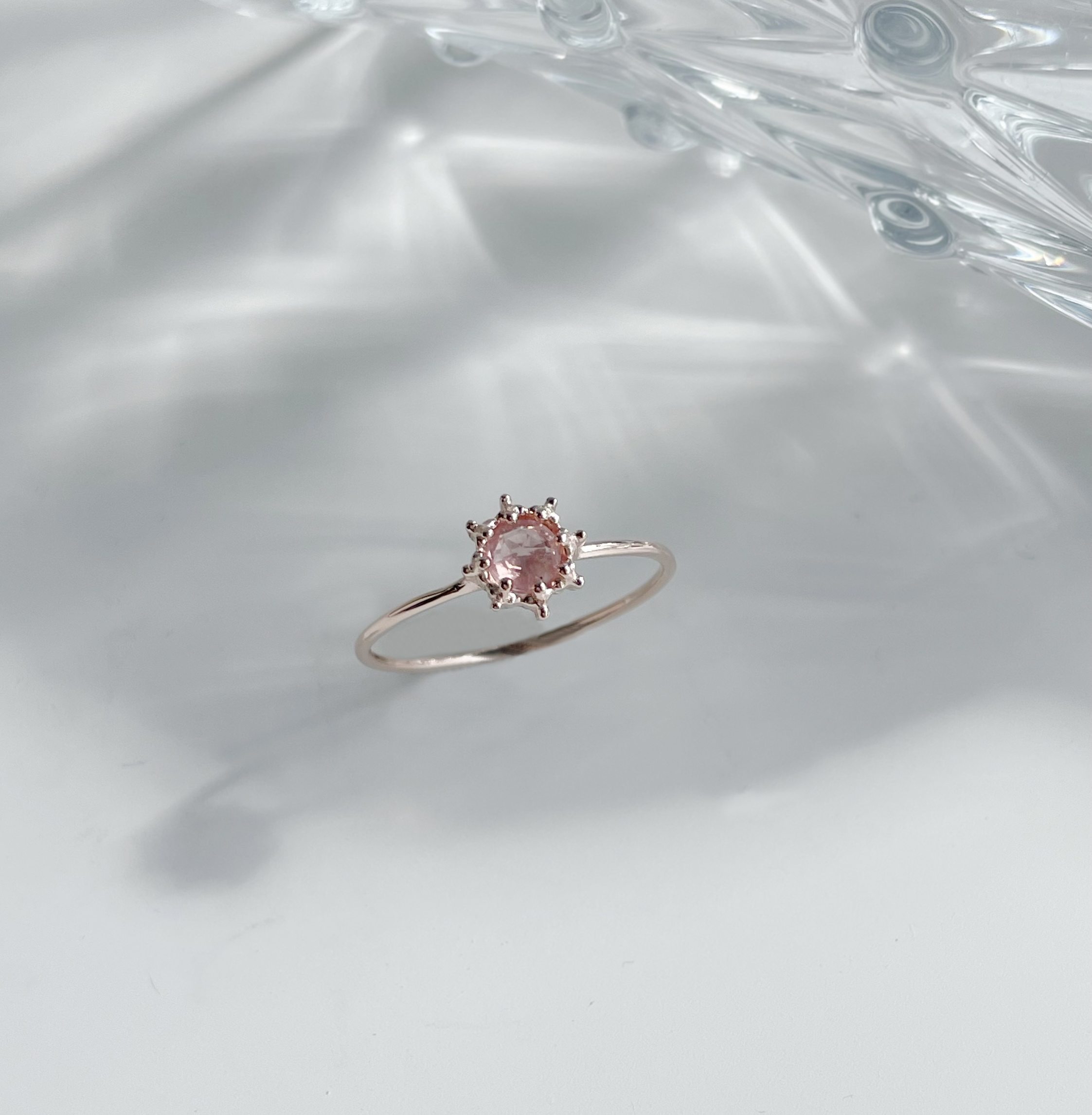 Sunshine粉晶細戒