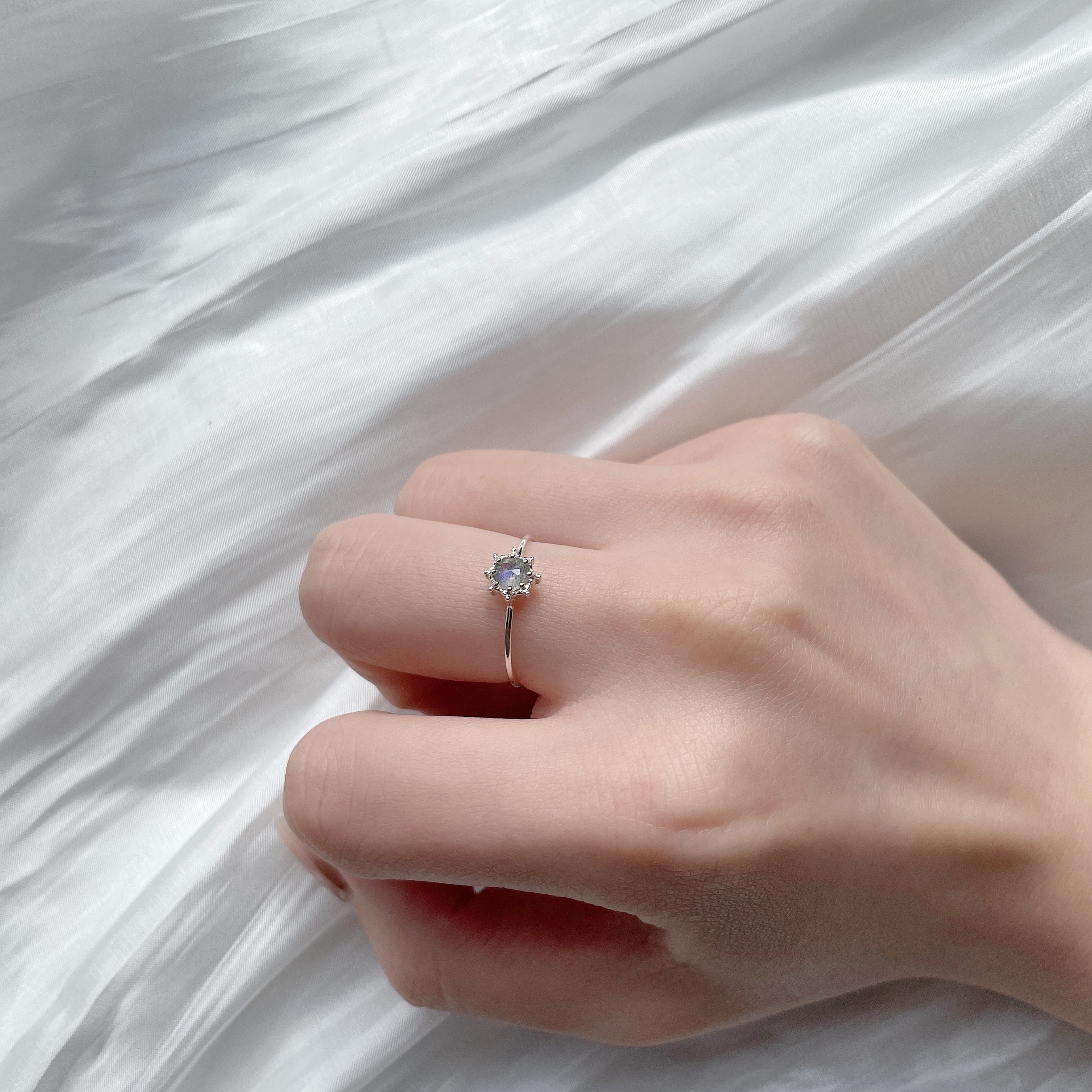 Sunshine拉長石細戒