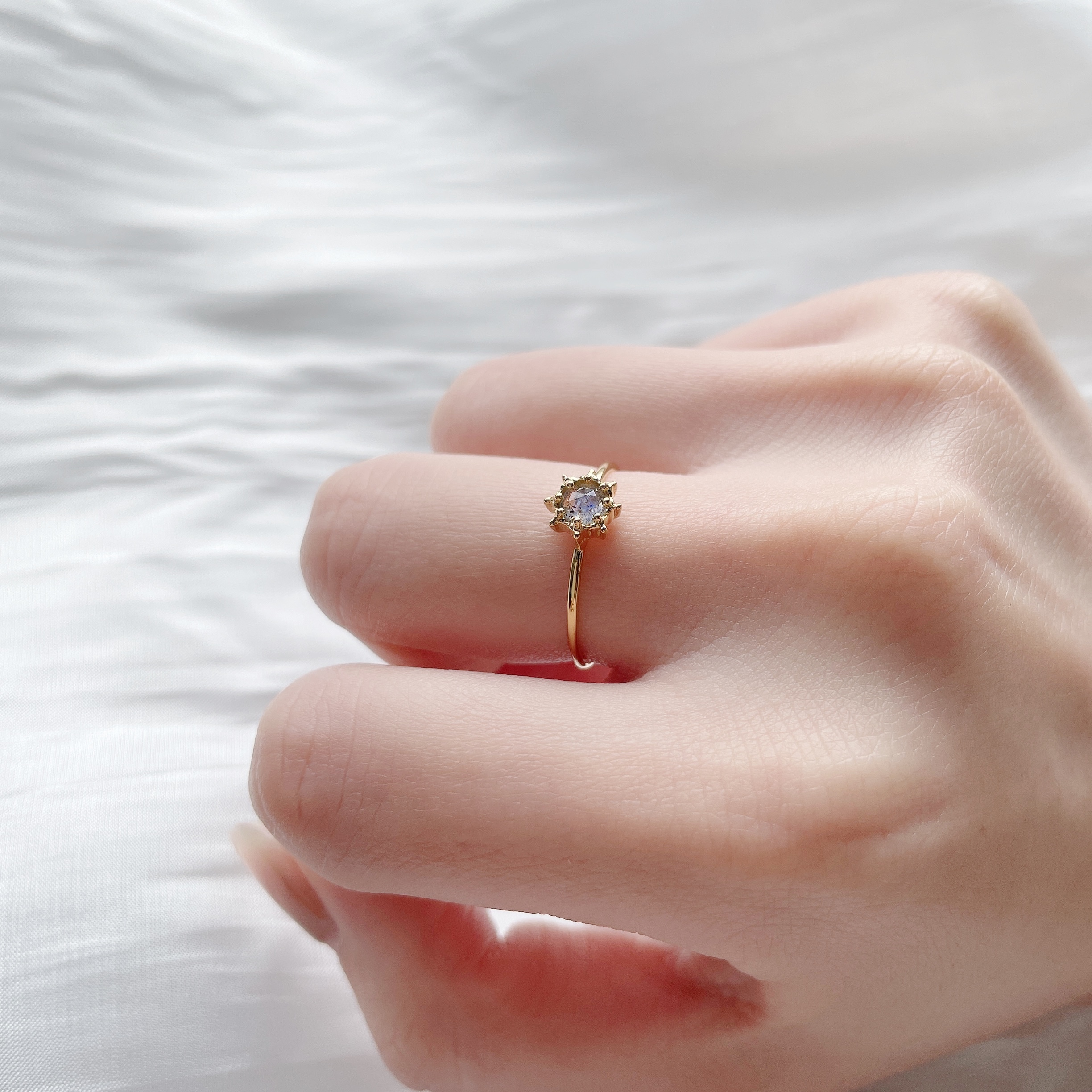 Sunshine拉長石細戒