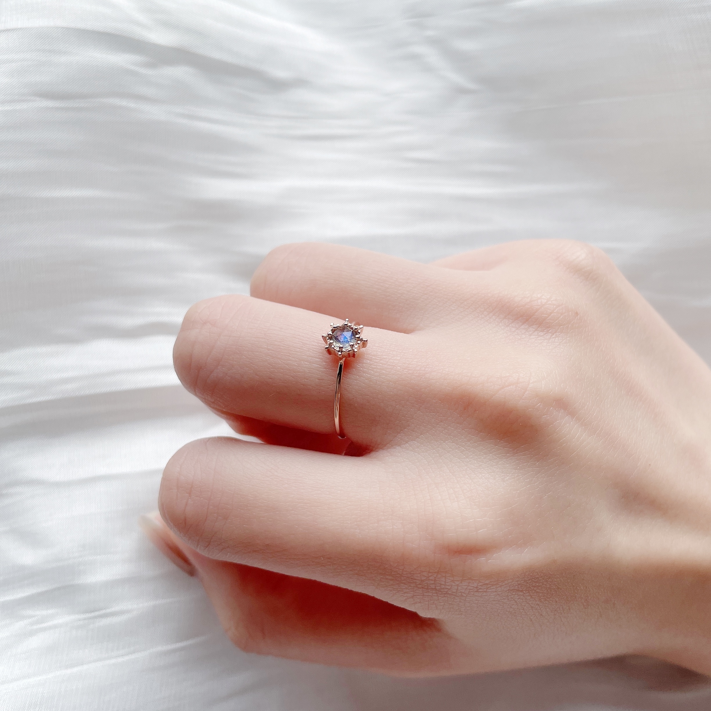 Sunshine拉長石細戒