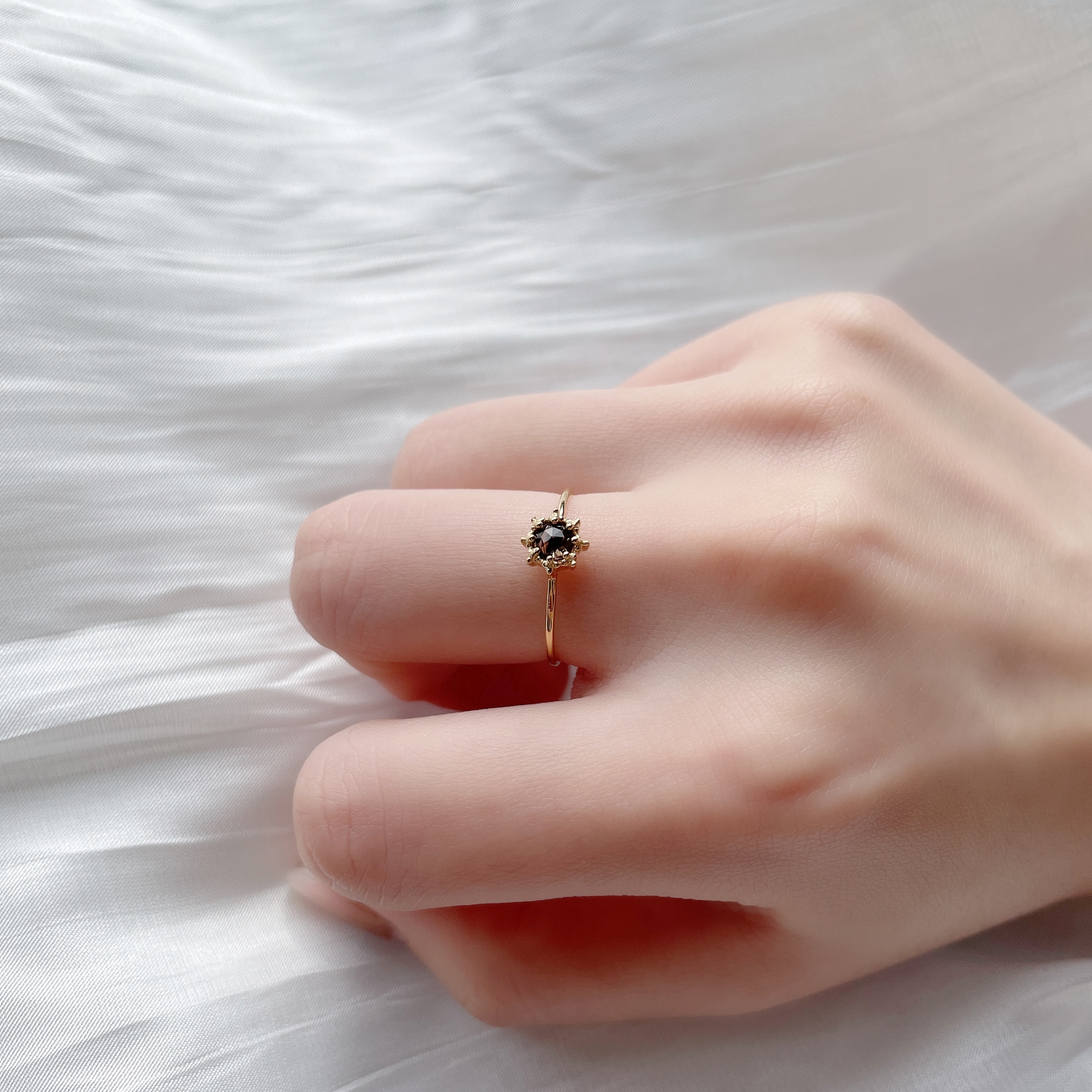 Sunshine茶晶細戒