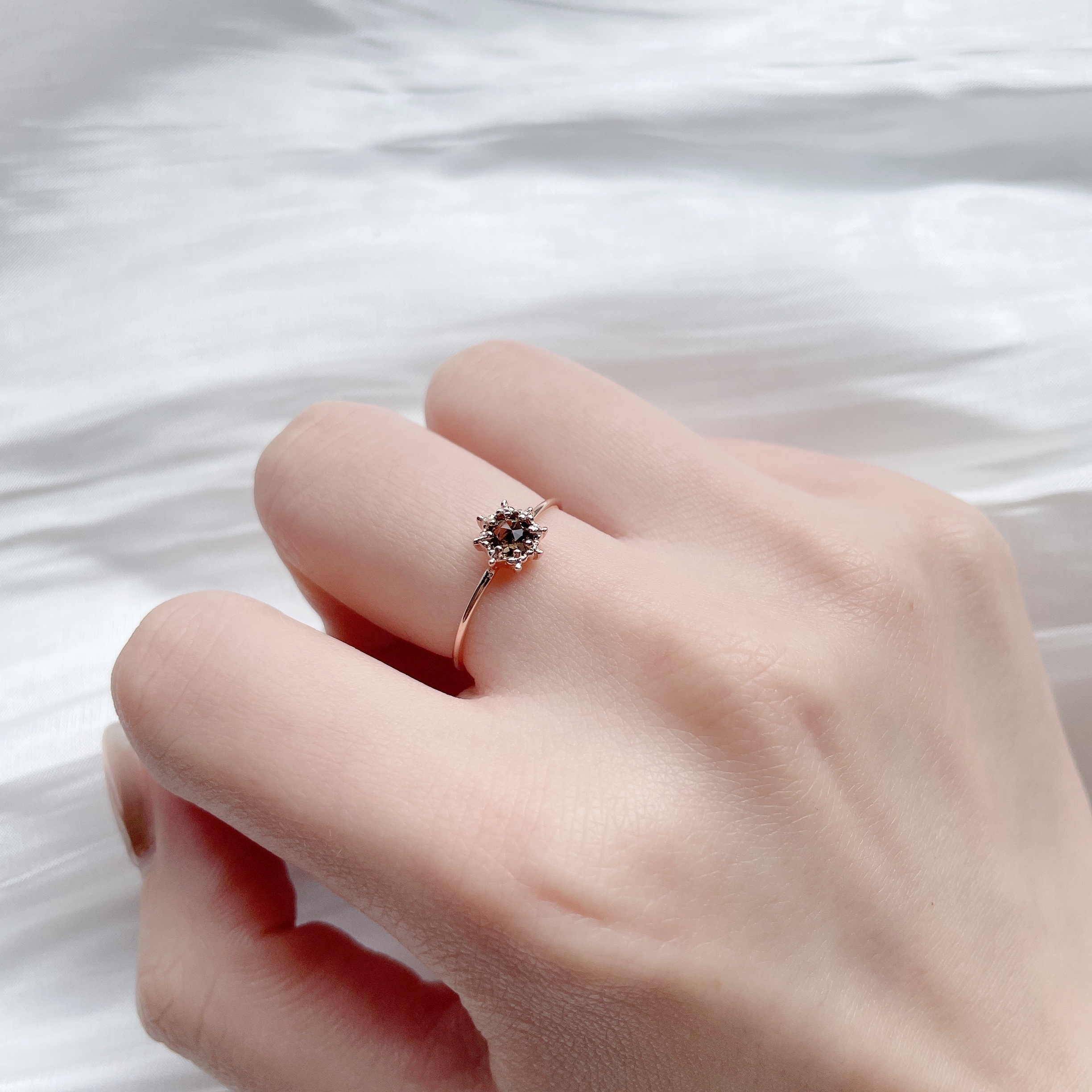 Sunshine茶晶細戒