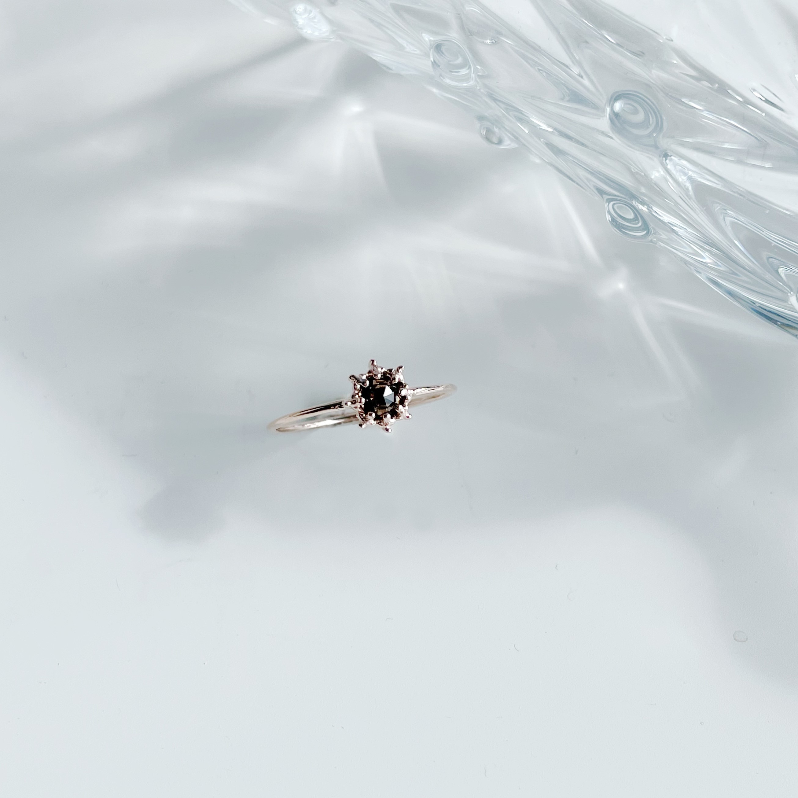 Sunshine茶晶細戒