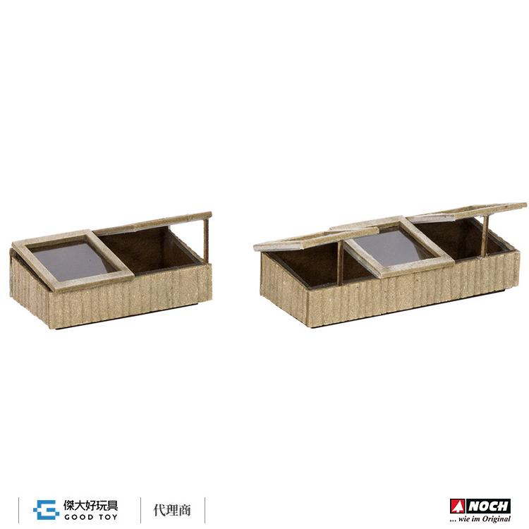 Noch 14358 (HO) 小型溫室 (4/2.6x1.6x1cm 2入)