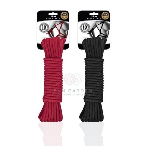 〔美國原裝進口〕S&M Essentials - 綑綁綿繩 10米 (紅色)