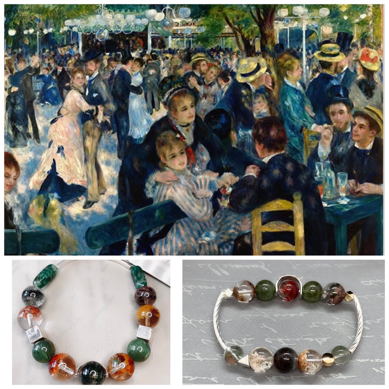 世界名畫系列_煎餅磨坊的舞會丨彩幽水晶與綠髮晶