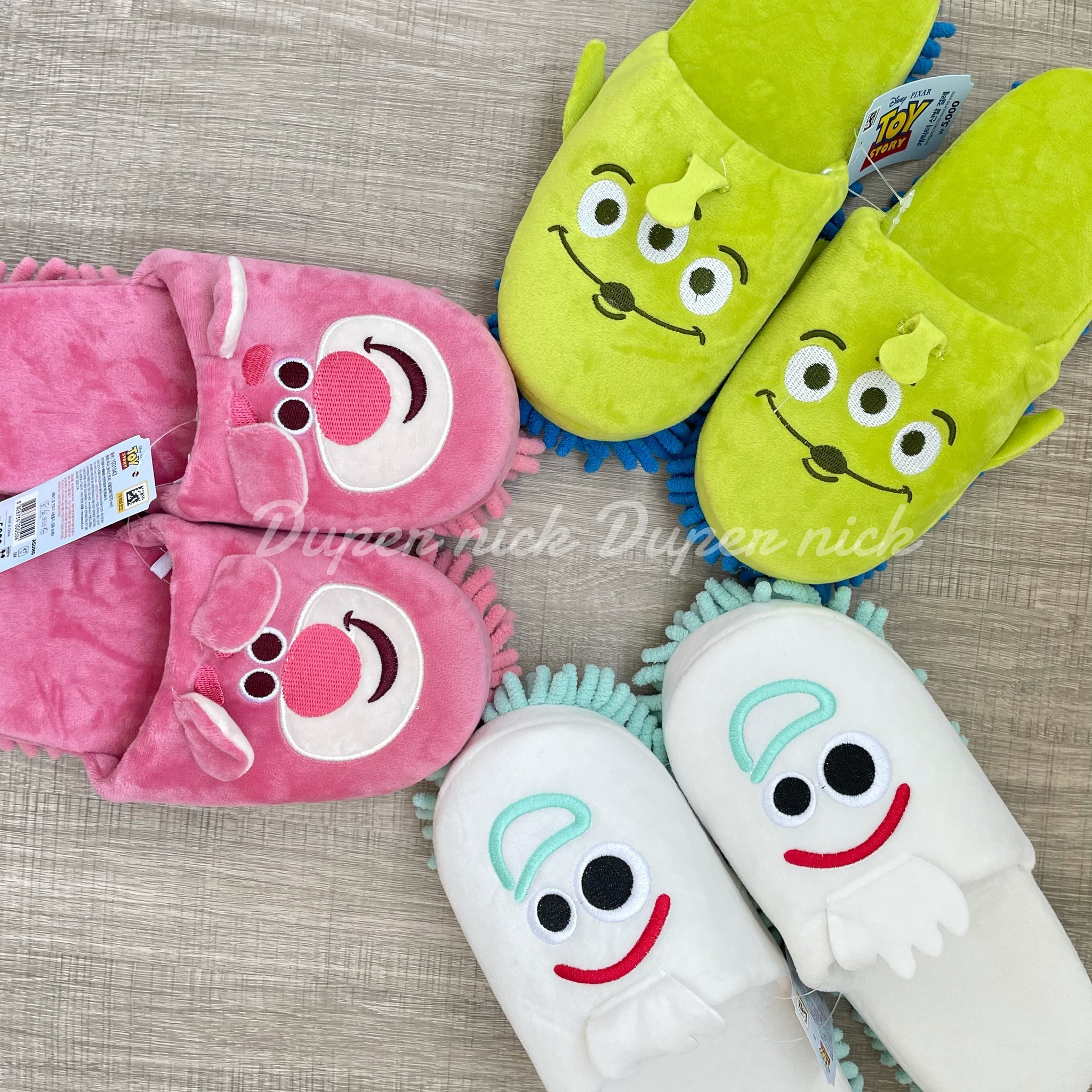 預購 韓國 迪士尼 拖把拖鞋 熊抱哥 三眼仔 叉奇