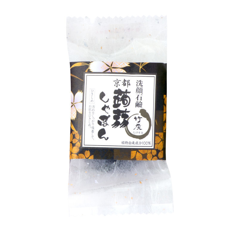 【蒟蒻しゃぼん】京都竹炭 洗顏石鹼 80G