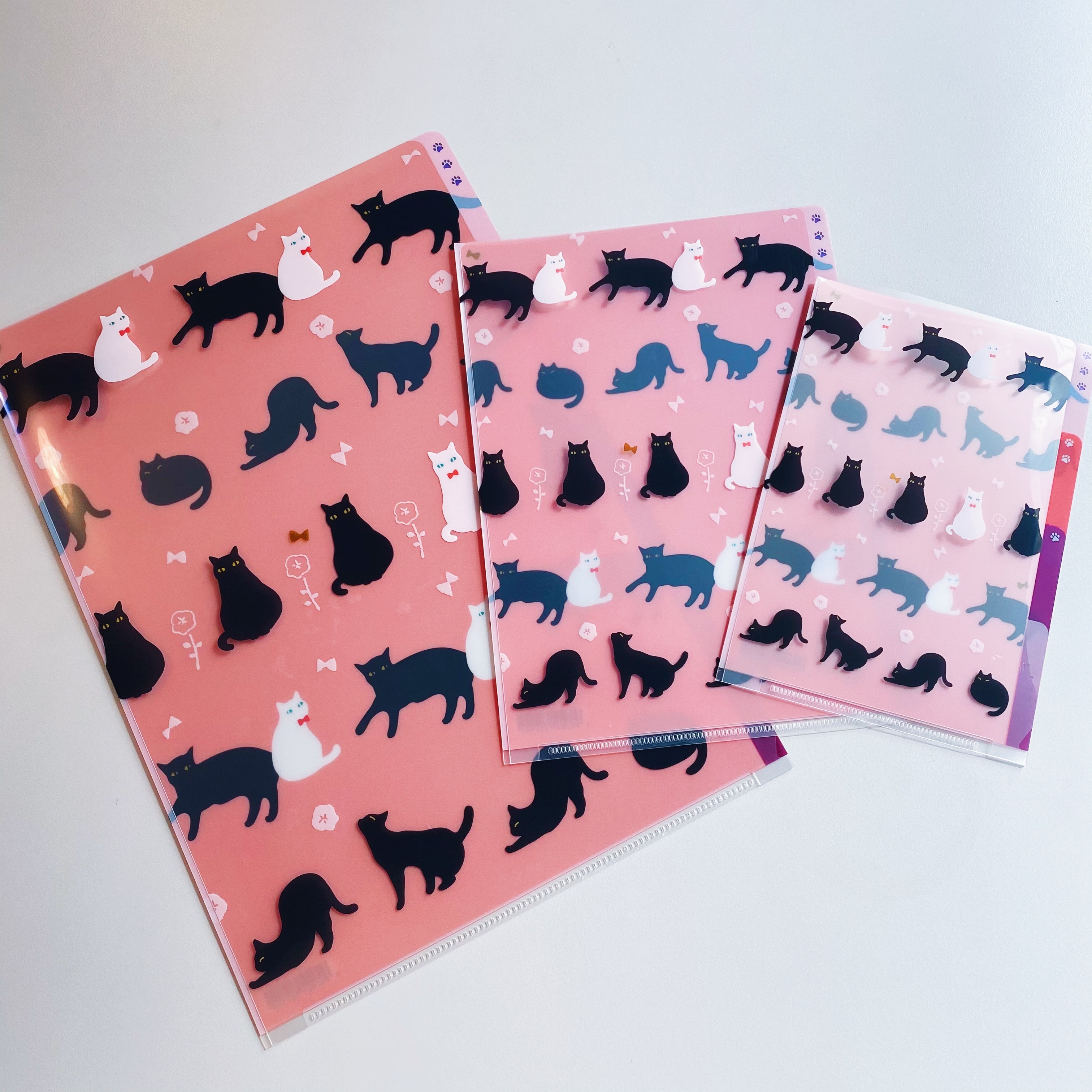 MIDORI 三層資料夾 貓咪款 (3種尺寸）