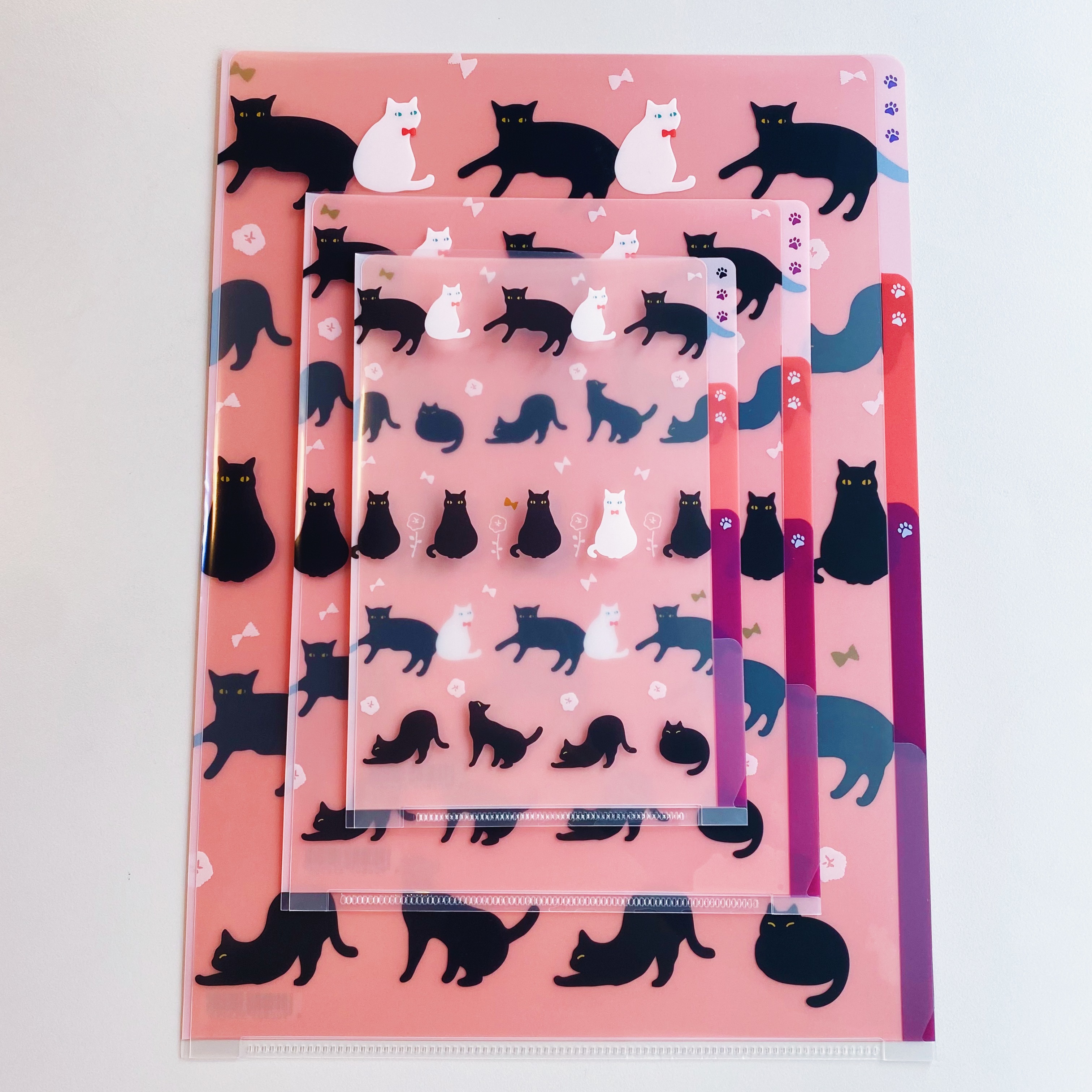 MIDORI 三層資料夾 貓咪款 (3種尺寸）