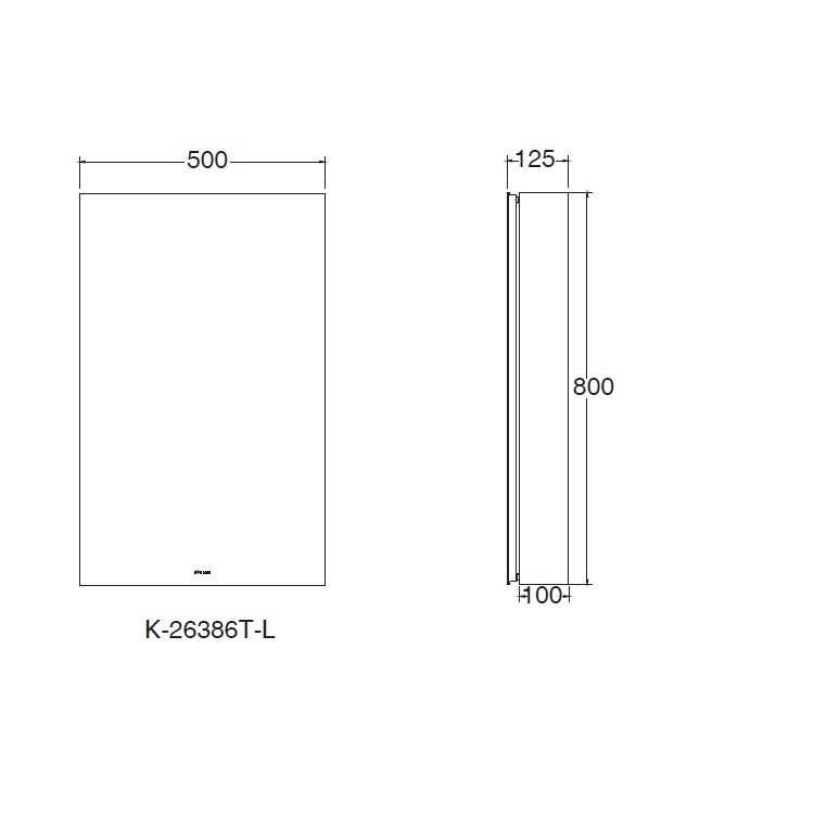Kohler "Verdera" K-26386T-L-NA Mirrored Cabinet (Left Open)