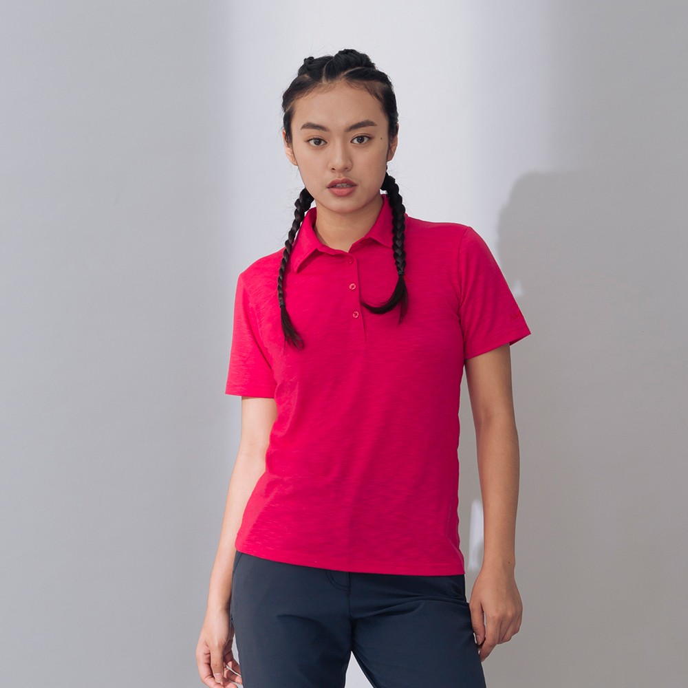 【Schoffel】女彈性排汗透氣抗UVPOLO衫 / 9SL60-10051-[桃]